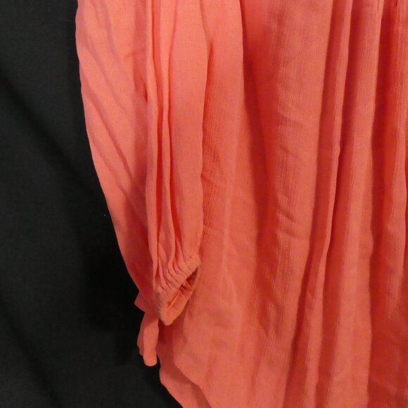 LOVE & LEGEND | size 16 | Salmon Pink Cold Shoulder Top With Buttons - Picture 6 of 14